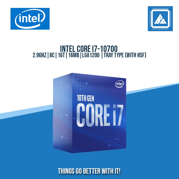 INTEL CORE I7-10700 2.9GHZ|8C|16T|16MB|lga1200 |TRAY TYPE (WITH HSF) INTEL CORE I7-10700 2.9GHZ|8C|16T|16MB|lga1200 |TRAY TYPE (WITH HSF)
